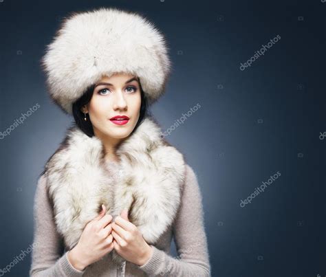 Woman in Russian winter clothes — Stock Photo © shmeljov #64393511