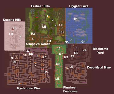 ArrPeeGeeZ: FNaF World Walkthrough: Map Locations