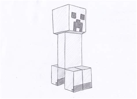 How To Draw Creeper Minecraft How To Draw Cute Creeper From Minecraft ...