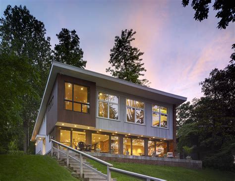 Mid Century Modern Lake House - Contemporary - Exterior - dc metro - by Coupard Architects and ...