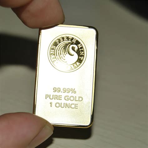 1 oz Gold Bar Perth Mint gold bullion bar,replica bar ( non magnetic ...