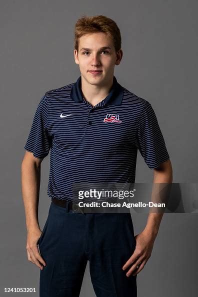 Lane Hutson poses for a portrait during the 2022 NHL Scouting Combine ...