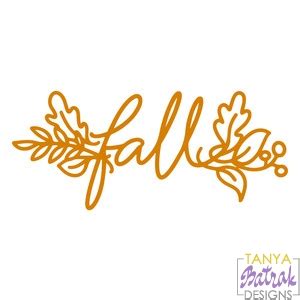 Fall Word Art svg file