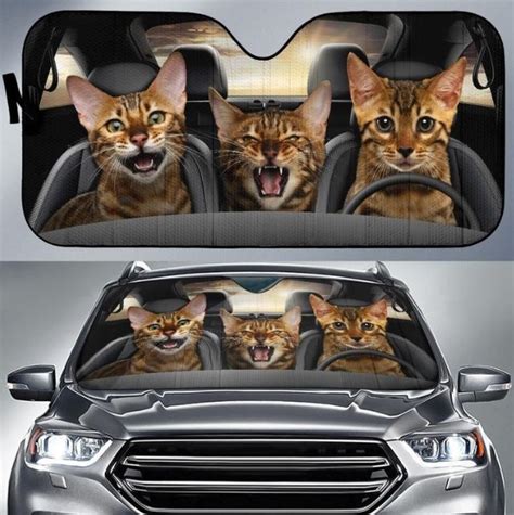 Bengal Cat Auto Sun Shade Car Sun Visor Funny QDH – Designfullprint