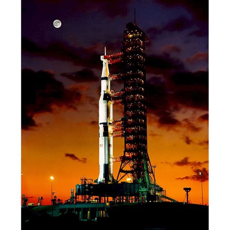 Apollo 11 Saturn V Space Vehicle Pre-Launch 1969 16"x20" Print - Walmart.com