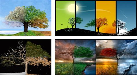 Time-varying paintings by artists. Images are from @Four Seasons Tree ...