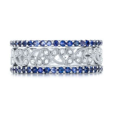 Blue Sapphire Stackable Eternity Band #101928 - Seattle Bellevue | Joseph Jewelry