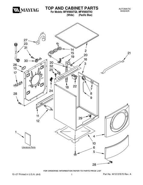 Maytag Electric Dryer Parts Diagrams » Wiring Draw And Schematic