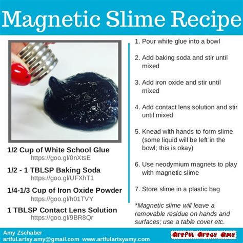 Magnetic slime recipe