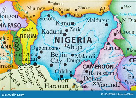 Map of Nigeria stock photo. Image of african, abuja - 173475700