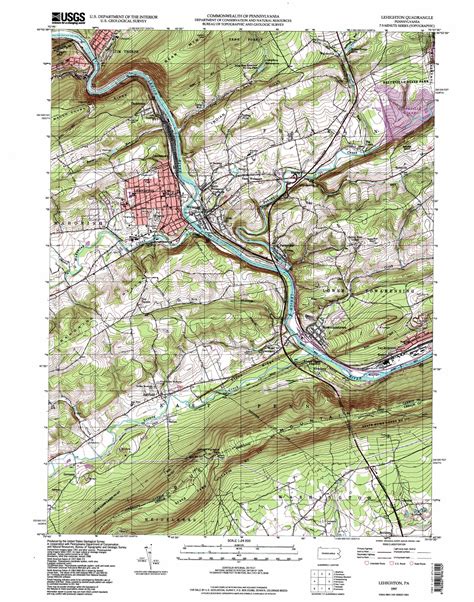 Lehighton topographic map 1:24,000 scale, Pennsylvania