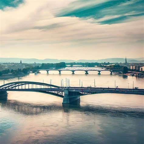 Premium AI Image | Bridges on Danube River in Vienna