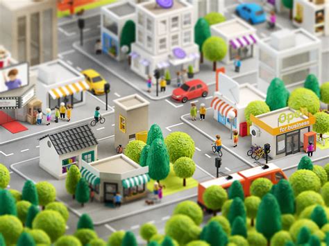 3d city by Anna Kajda on Dribbble