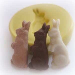 Tiny Chocolate Easter Rabbit Bunny Mold TINY Miniature Clay Resin DIY ...