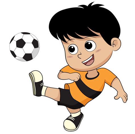 Cartoon kid with soccer vectors 06 free download