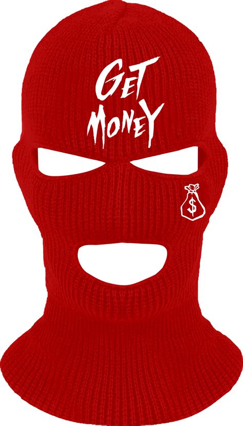 Money Text Ski Mask - Red | Ski mask, Dad to be shirts, Ski mask tattoo