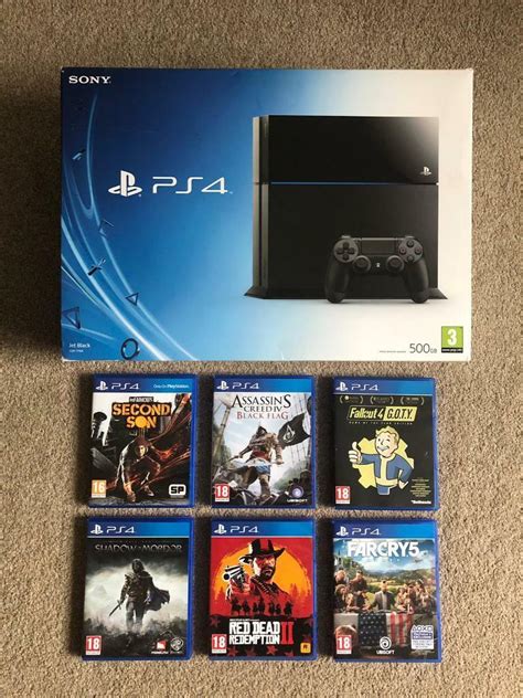 PS4 500GB BUNDLE / + 6 GAMES / GREAT CONDITION / WITH BOX / PERFECT ...