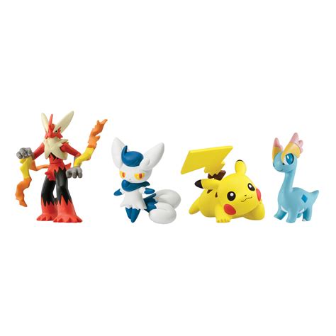 Tomy Pokémon 4 Figure Gift Pack-Mega Evolution Blaziken, Meowstic ...