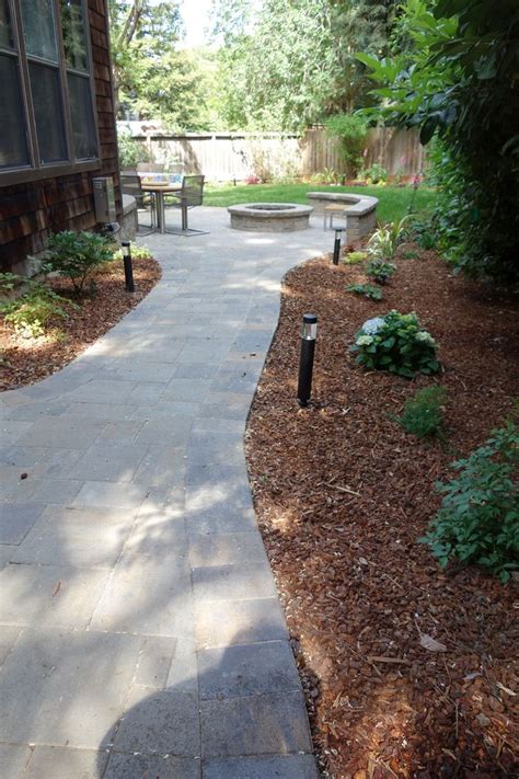 Belgard Catalina patio and path with Belgard weston wall seatwall and ...