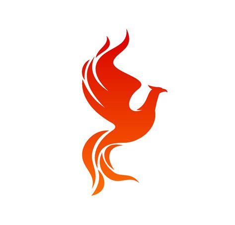 Phoenix bird or fenix firebird with wings of fire 22418938 Vector Art ...