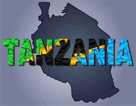 Word Tanzania On A Map Background Stock Illustration - Illustration of symbol, banner: 96702576