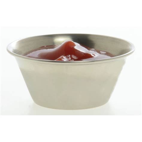 HUBERT® 2 oz Flared Stainless Steel Sauce Cup