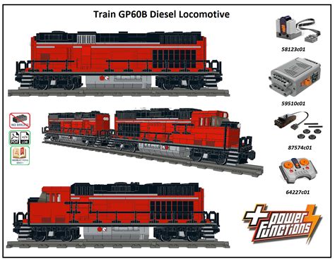 LEGO MOC Trains GP-60B Diesel Locomotive (Power Functions) PDF ...