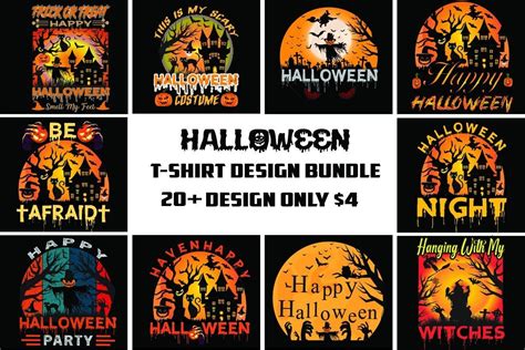 Halloween T-Shirt Design Bundle Bundle · Creative Fabrica