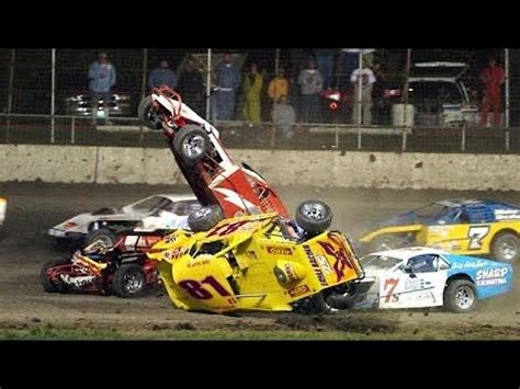 Dirt Late Model Crashes - YouTube