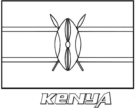 Flag of Kenya Image coloring page - Download, Print or Color Online for ...