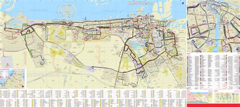 Dubai large scale map - Bus stops of the official RTA public transport ...