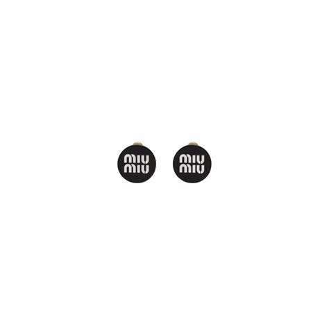 Plexiglas earrings Black/white | Miu Miu
