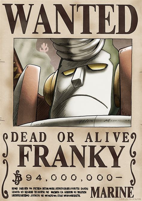 ONE PIECE WANTED: Dead or Alive Poster: Franky ( Official Licensed ...