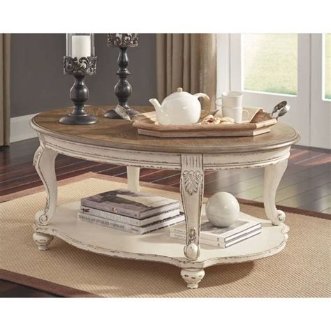 Realyn Coffee Table White/Brown - Signature Design by Ashley | Coffee table white, Brown coffee ...