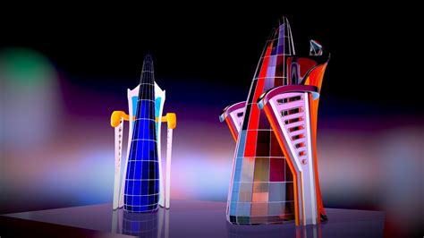 [FREE] Scifi Towers in 2 Colors! - Download Free 3D model by ...