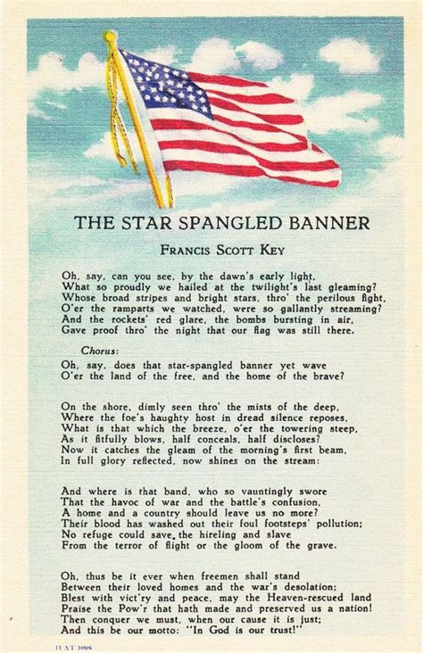 Star Spangled Banner - Francis Scott Key | Star spangled banner ...