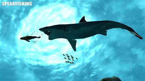 Download Shark Video Game Spearfishing HD Wallpaper