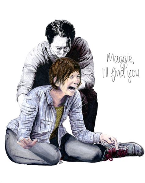 Glenn / Maggie / Walking Dead Print Portrait 2 - Etsy