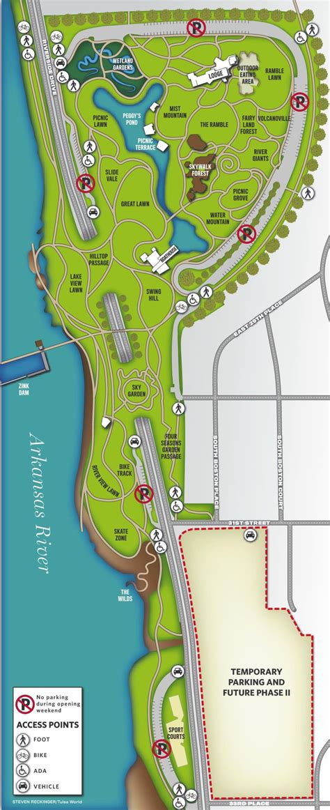 The Gathering Place Tulsa Map