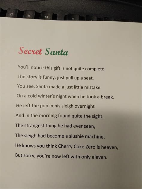 Reminder, you can often rescue a gift for free by getting creative. This poem came after I left ...