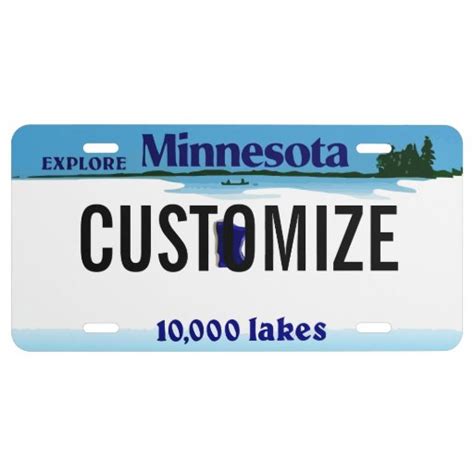 Minnesota Custom License Plate | Zazzle