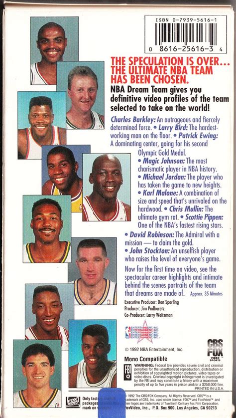 NBA Dream Team (1992) - back cover | NBA documentary profili… | Flickr