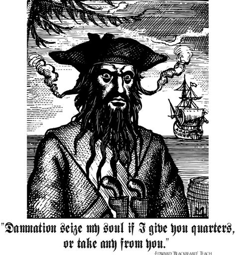 "Pirate Blackbeard - Quote" Stickers by jeastphoto | Redbubble