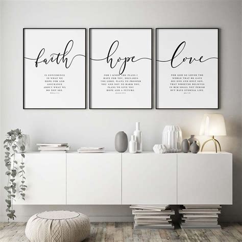 Faith Hope Love Wall Art | Family room walls, Love wall art, Christian decor