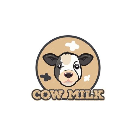 Premium Vector | Cow milk fresh milk product template logo design