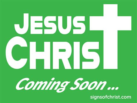 Jesus is coming soon yard sign – Signs of Christ