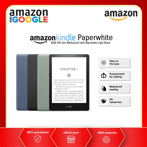 Amazon Kindle Paperwhite 16GB 11th Gen Waterproof with Adjustable Light ...