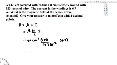 What is the magnetic field at the center of the solenoid? - YouTube