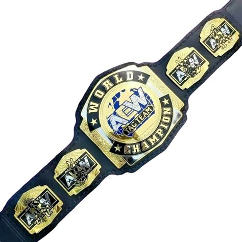 AEW Tag Team Wrestling Championship Belt Adult Size - Brass Metal