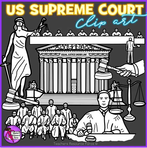 US Supreme Court Realistic Clip Art - shop.trf.one